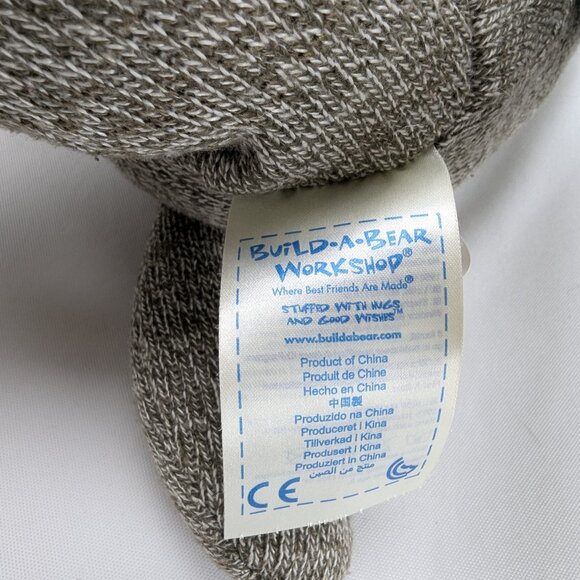 Build A Bear Sock Monkey Girl Plush 17" Stuffed Animal Red Bow 2013 BABW - Picture 7 of 10